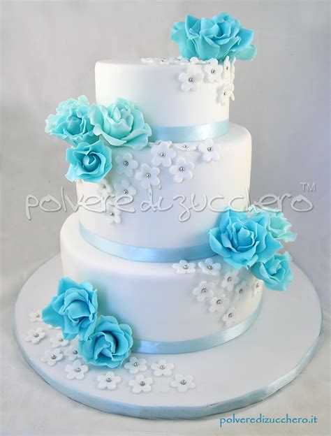Torta Blu Fiori di Zucchero