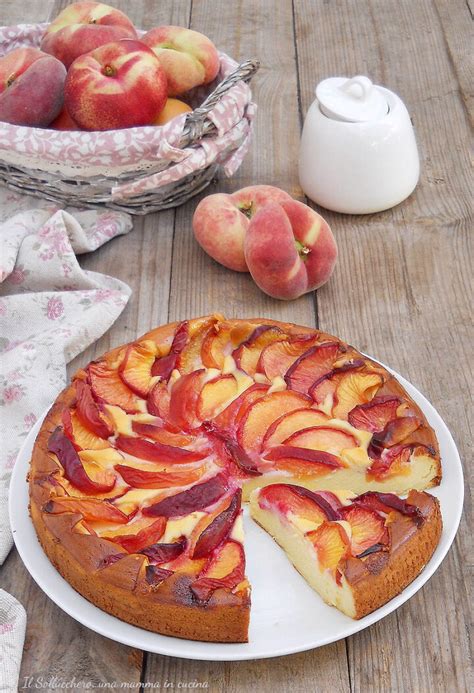 Torta Ricotta e Pesche Senza Farina