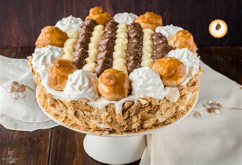 Torta Saint Honoré Decorata