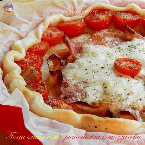 Torta Salata Cotto e Mozzarella