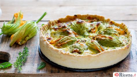 Torta Salata Zucchine e Fiori di Zucca