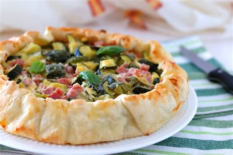 Torta Salata Zucchine e Prosciutto