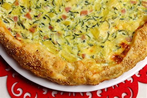 Torta Salata Zucchine e Prosciutto Senza Formaggio