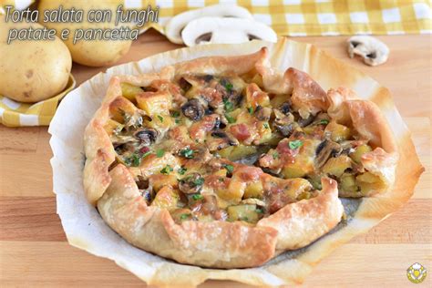 Torta Salata con Funghi Porcini