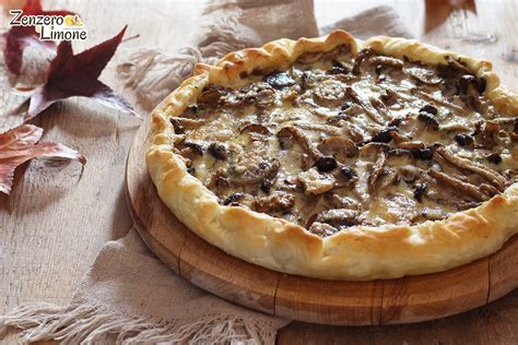 Torta Salata con Prosciutto e Funghi