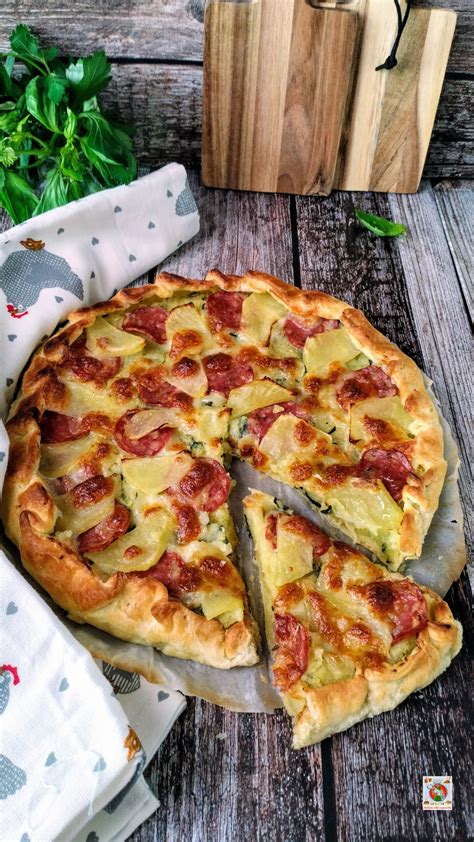 Torta Salata con Salame Piccante e Patate