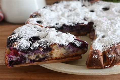 Torta ai mirtilli freschi