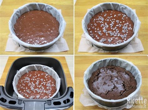 Torta al cioccolato in friggitrice ad aria