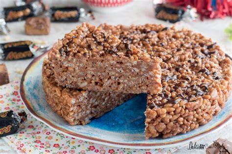 Torta di Riso Soffiato e Mars a Quadrotti