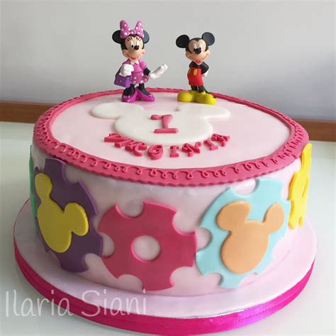 Torta di compleanno Minnie e Topolino Baby