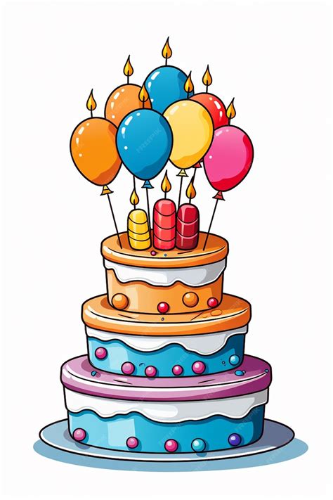 Torta di compleanno disegnata a mano