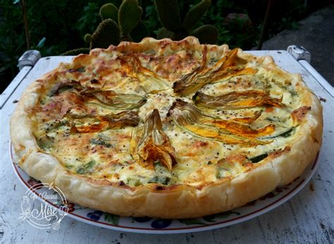 Torta di zucchine e fiori di zucca