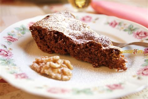Torta noci e cioccolato senza glutine