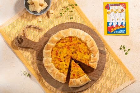 Torta salata con peperoni e zafferano