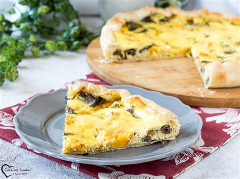 Torta salata con porri e funghi