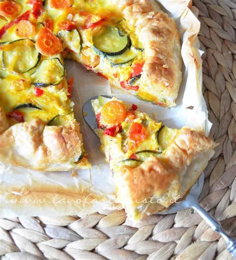 Torta salata estiva con verdure