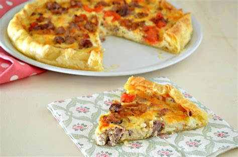 Torta salata ricotta e salsiccia