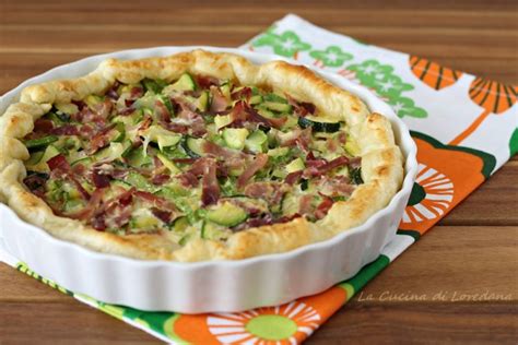 Torta salata zucchine e speck