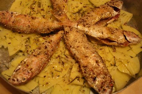 Triglie al forno con patate