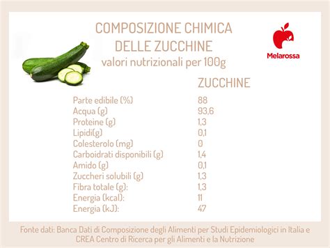 Valori Nutrizionali Zucchine