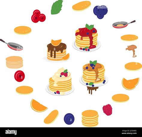Vari pancake con diverse guarnizioni