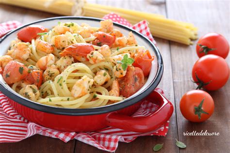 Variante Spaghetti Pomodorini e Gamberetti