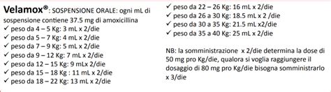 Velamox Dosaggio