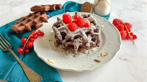 Waffle senza glutine al cioccolato