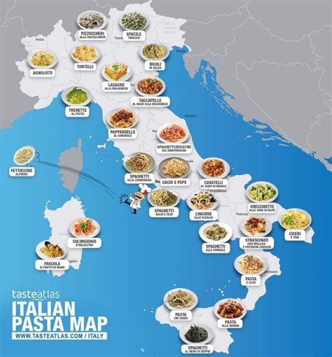 mappa pasta regioni