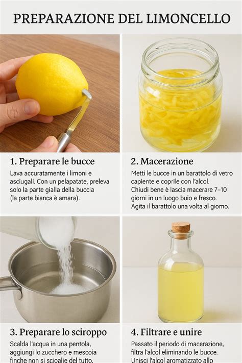 preparazione del limoncello