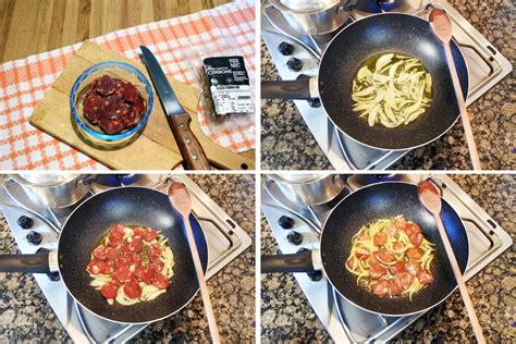 preparazione sugo al salame